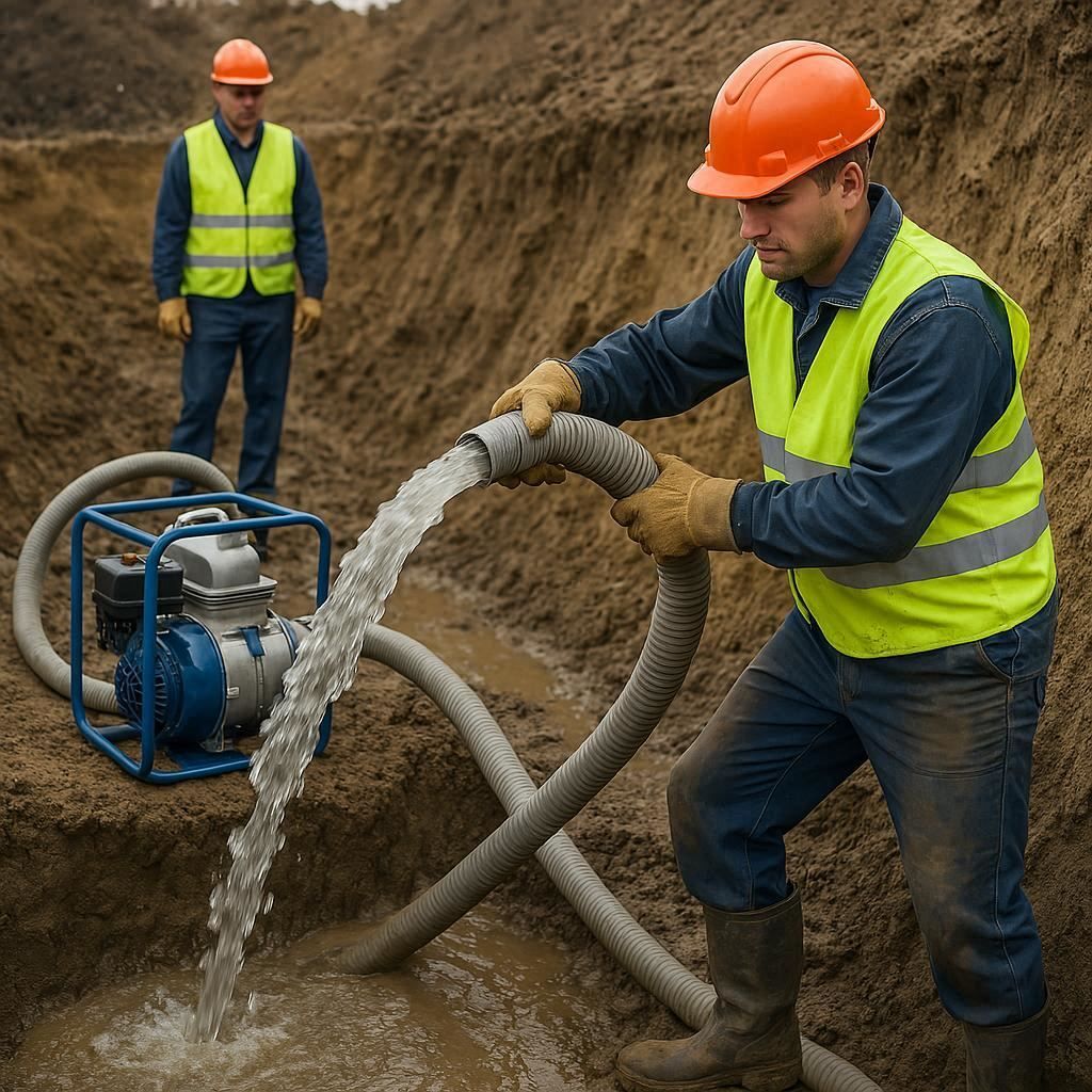 Услуги водопонижения в Приозёрном, Лужский район