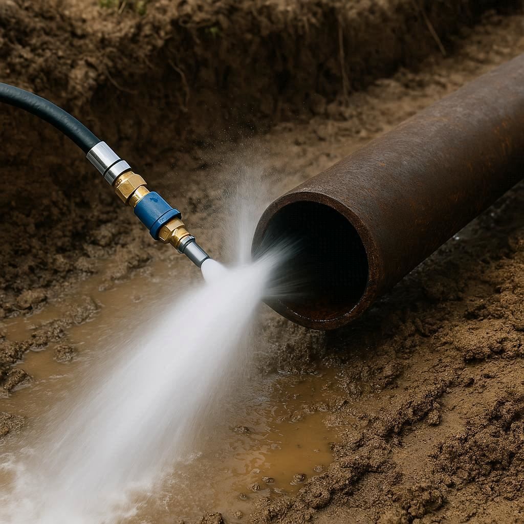Гидродинамическая прочистка водопроводных труб в Луге