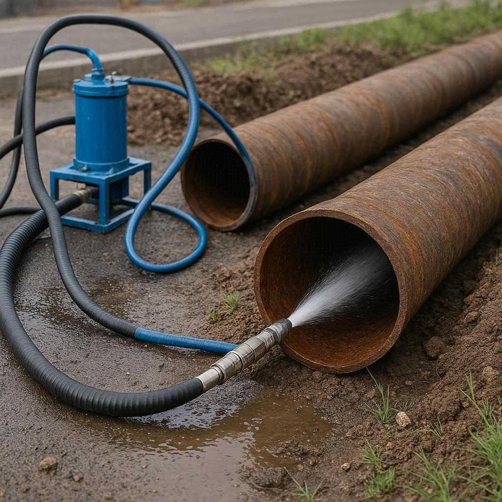 Гидродинамическая прочистка водопроводных труб в Луге